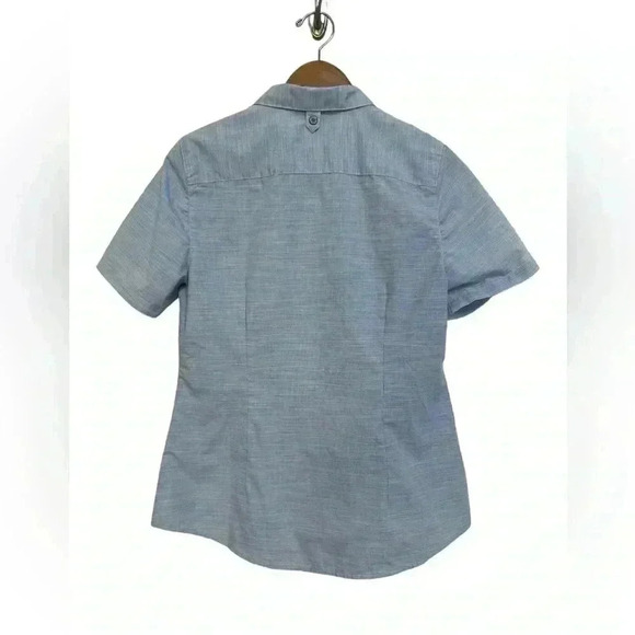 Chef Works Urban Collection Women’s Blue Button Up Shirt Size Medium - Picture 2 of 8